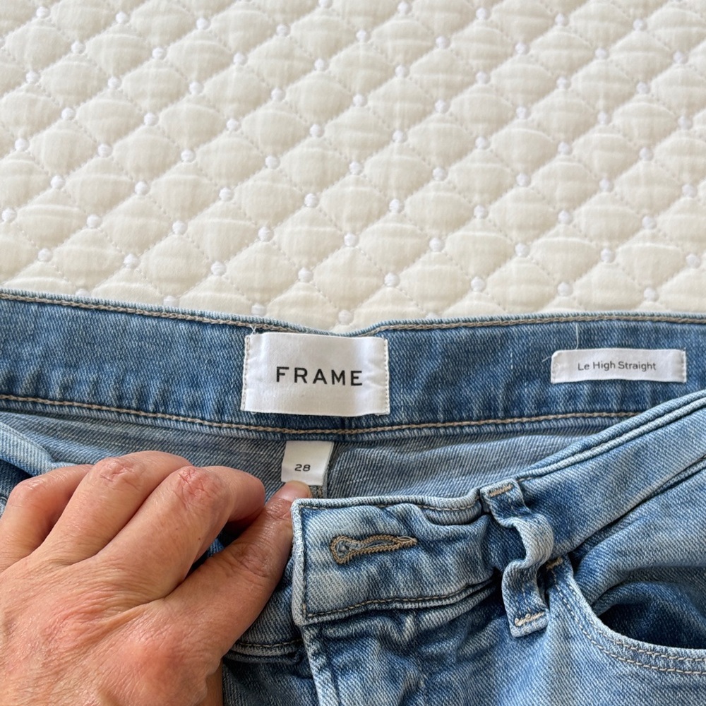 Frame cropped Le High Straight jeans-size 28